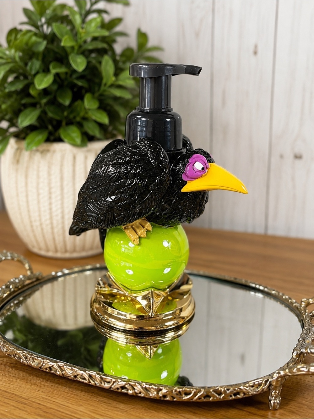 Bath & Body Works Halloween Black Crow Foaming Soap Dispenser
